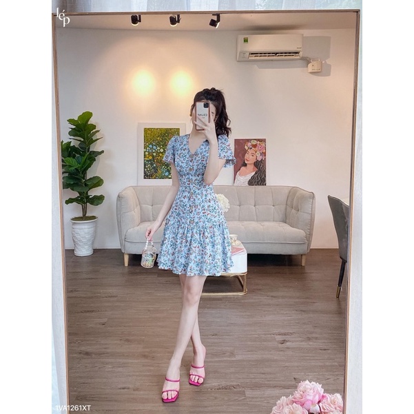 PASS ĐẦM LÉP HOA XANH SIZE S