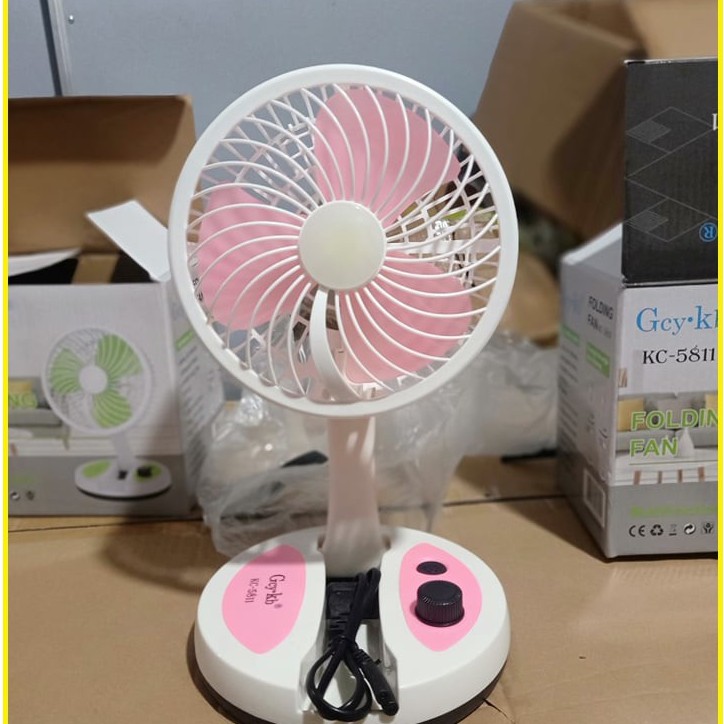 Quạt Tích Điện Gấp Gọn Đa Năng Có Đèn Led Siêu Sáng Siêu Tiện Lợi | BigBuy360 - bigbuy360.vn