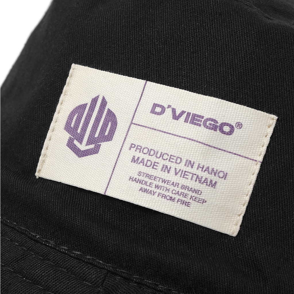 Mũ bucket trơn nam nữ 100% cotton thêu logo chính hãng Dviego