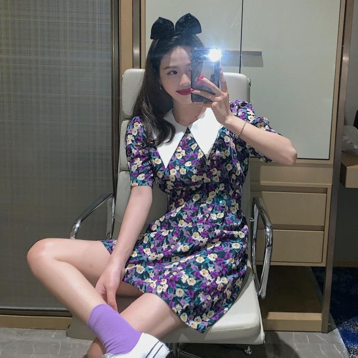 Đầm Hoa Tay Ngắn Thời Trang Dành Cho Nữ | BigBuy360 - bigbuy360.vn