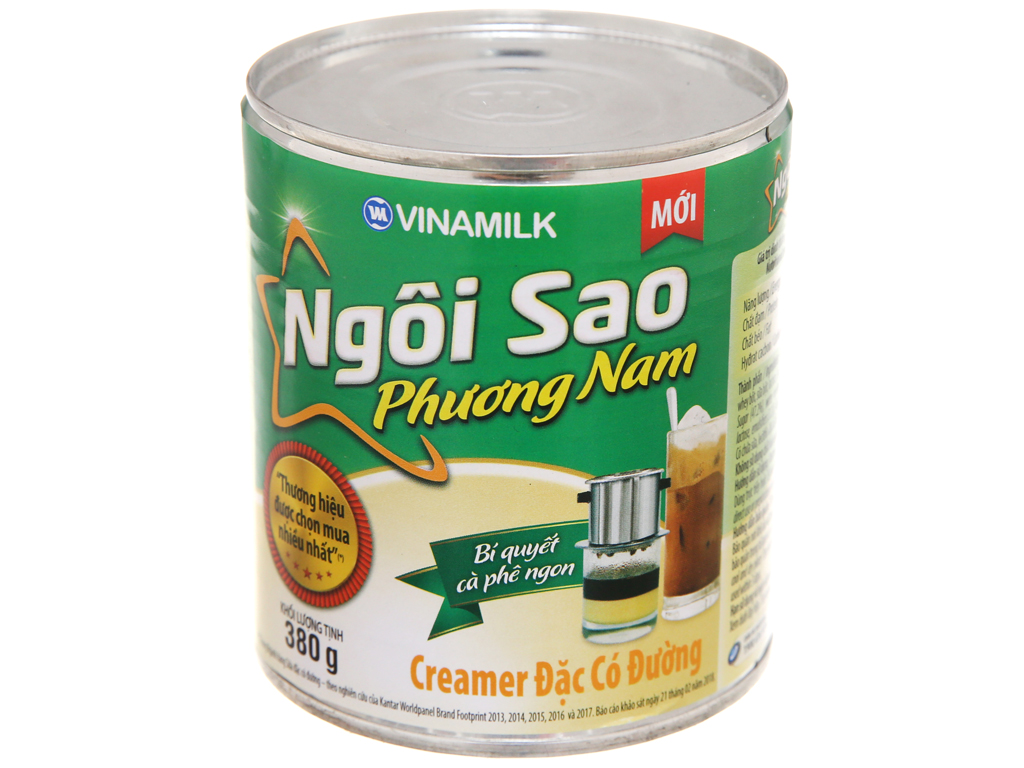 Sữa đặc có đường Ngôi sao Phương Nam xanh lá lon 380g