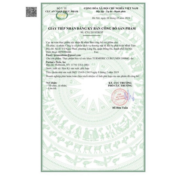 Viên uống hỗ trợ dạ dày Tinh Chất Nghệ Vàng Puritan's Pride Turmeric Curcumin