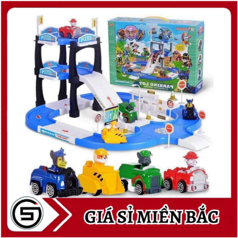 ĐỒ CHƠI MÔ HÌNH BIỆT ĐỘI 4 CHÚ CHÓ CỨU HỘ PARKING LOT