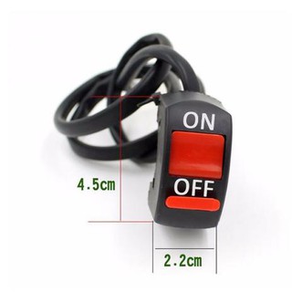  công tắc 0n/off gắn gi đong cho đèn tợ sáng xe máy,xe đạp(chống nước)