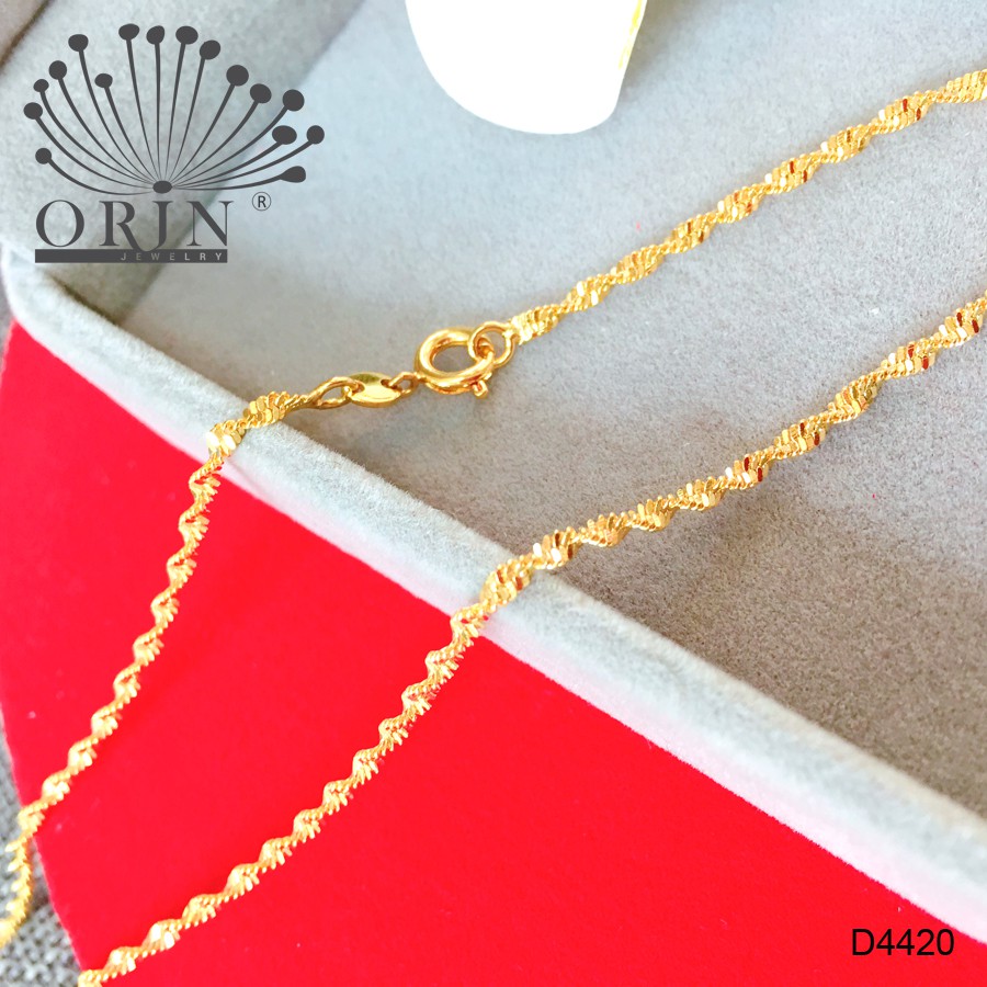 Dây chuyền xoắn khóa tròn bền màu 24 cao cấp Orin D4420