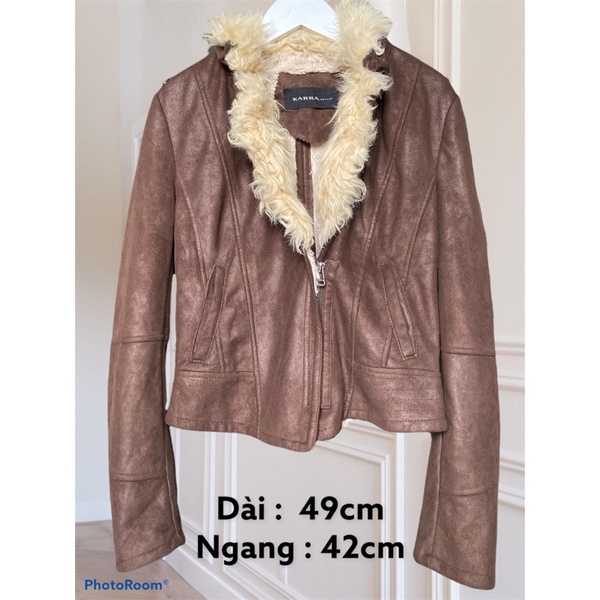 ÁO KHOÁC DA LỘN LÓT LÔNG 2HAND THỜI TRANG MÙA ĐÔNG