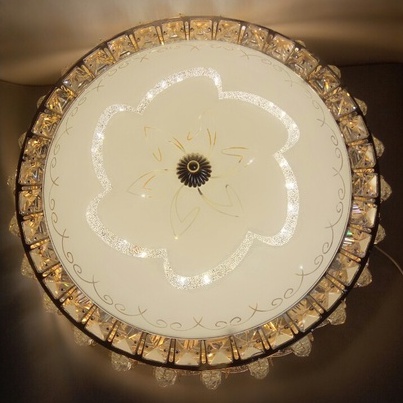 Đèn Ốp Trần Phòng Khách Phi 500 mm, Đèn Led Ốp Trần Pha Lê Trang Trí Hiện Đại,Tinh Tế