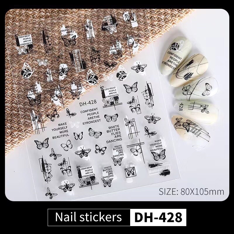 hinh sticker 3d dán móng tay nail các mẫu mới