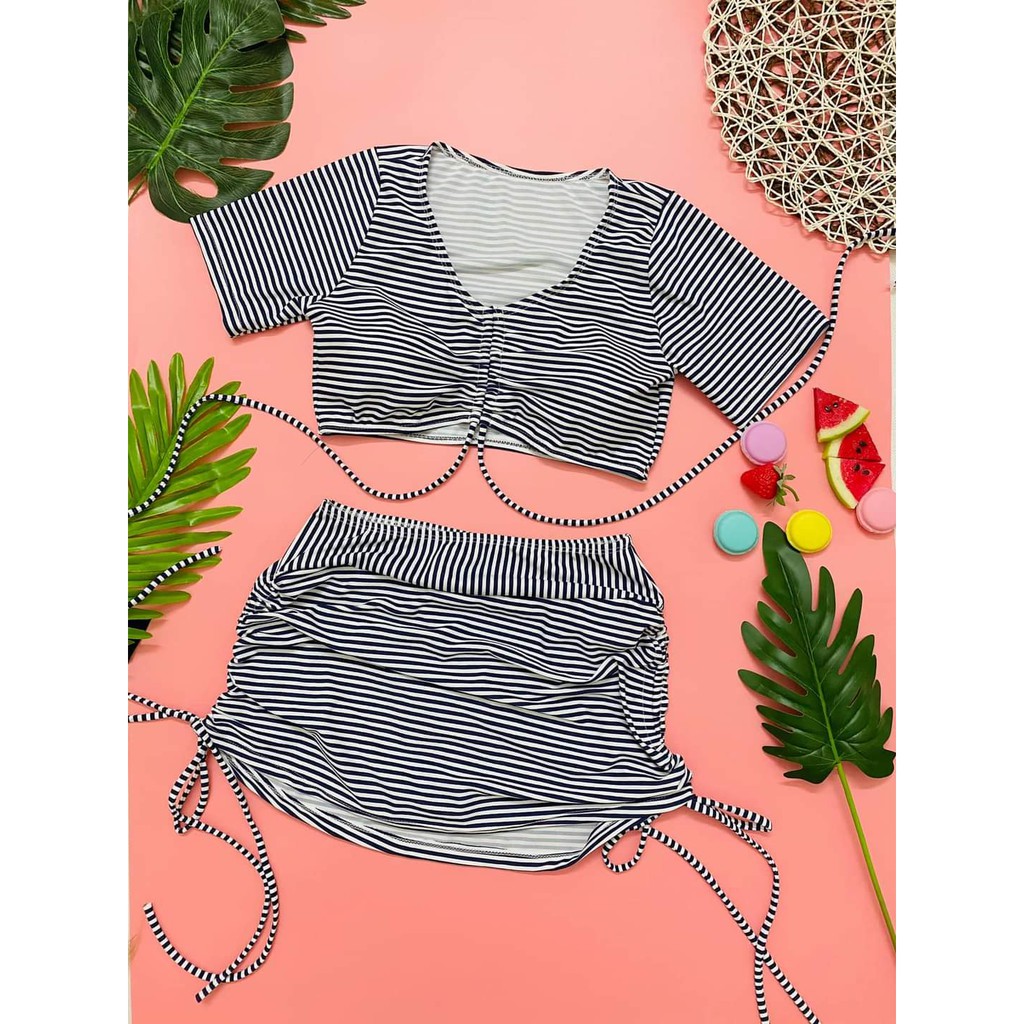 Bikini, Đồ Bơi Đi Biển Hai Mảnh Áo Rút Ngực Quần Rút Dây Hai Bên Hông Dễ Thương ODERI5900 | BigBuy360 - bigbuy360.vn