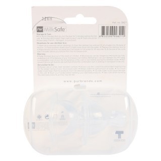 Vỉ 2 núm cổ rộng Pur Milk Safe