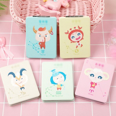 Gương 2 mặt cổ trang GPI47 gương pu gương hoạt hình cute dễ thương thần tượng