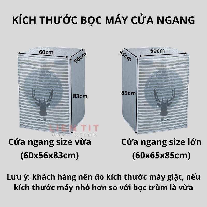 Bọc trùm máy giặt cửa ngang,cửa đứng chống bụi chống nước che phủ máy giặt đẹp Mẫu Mới