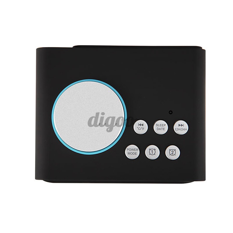 Loa Bluetooth Không Dây Kiêm Đồng Hồ Báo Thức Màn Hình Lcd Tích Hợp Đài Fm Radio