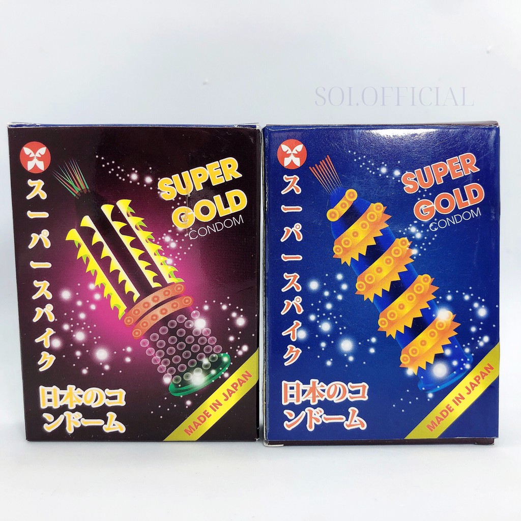 Bao cao su Super gold gân gai bi râu bcs chính hãng Nhật Bản SOI.official