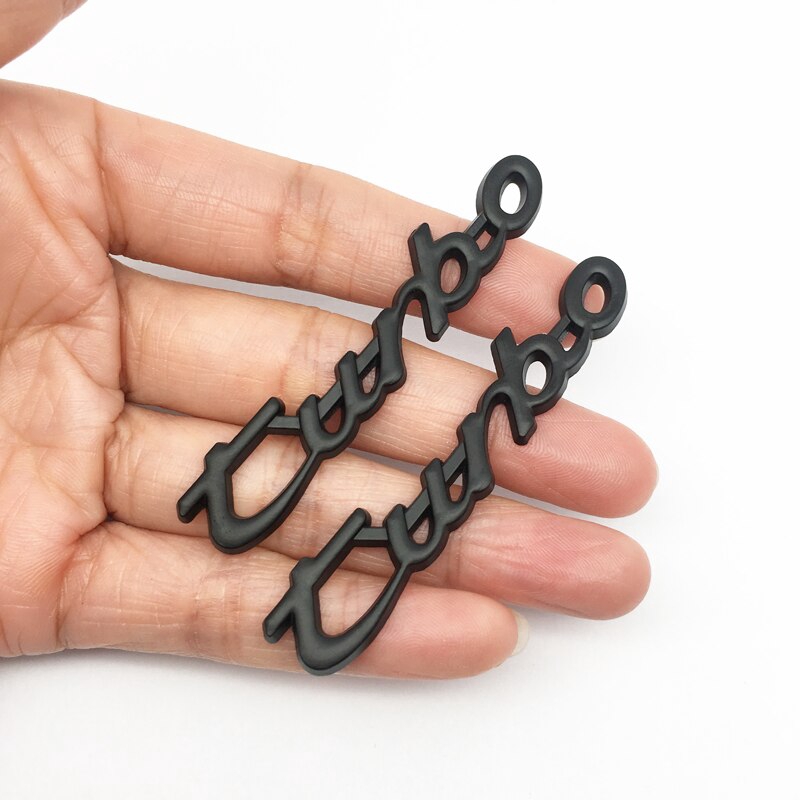 2 chiếc ❥ ❈ Nhãn dán ô tôURBO Logo Huy hiệu Biểu tượng Đuôi sau Thân cây Decal Phụ kiện Trang trí phong cách xe hơi cho Volkswagen Bmw ford