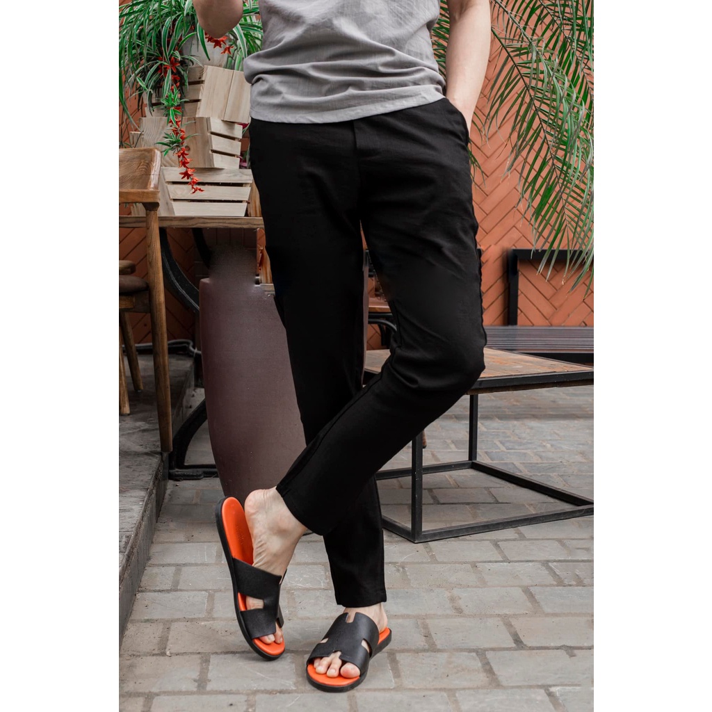 Quần nam Quần đũi dài nam ống côn cạp chun dây rút