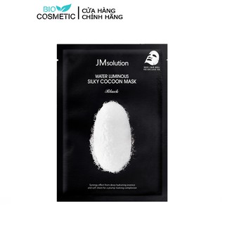 Combo 10 Mặt nạ JMSolution Water Luminous Silky Cocoon Mask Black Chiết xuất kén mềm 35ml x10