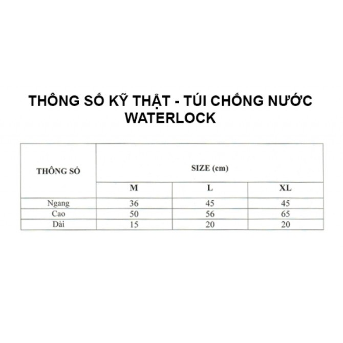 [HỮU ÍCH] Túi Chống Nước Đi Mưa RANDO WATERLOCK