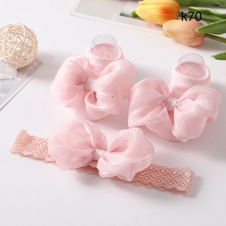 set băng đô và vớ dễ thương cho bé sơ sinh