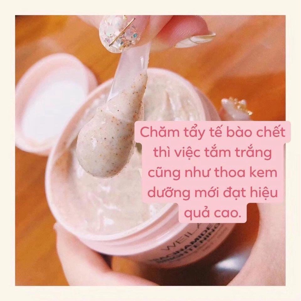 Tẩy tế bào chết Body Weilaiya, loại bỏ tế bào chết, sạch sau dịu nhẹ cho da. Hộp 150g