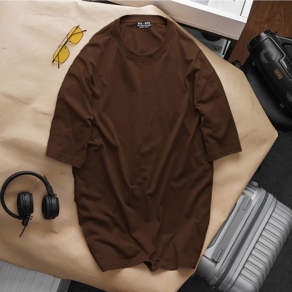 [bigsize] Áo thun cotton trơn unisex form đẹp bigsize 50-130kg bigsize nam
