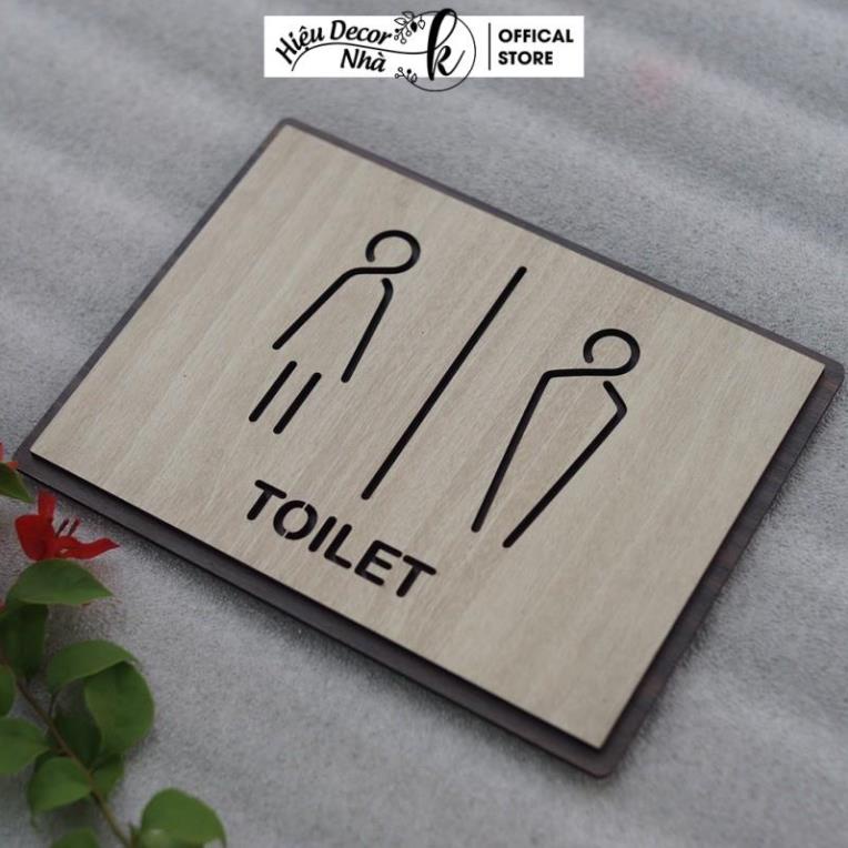 Bảng WC Toilet Vintage Decor Bằng Gỗ, Chỉ Hướng Nhà Vệ Sinh, Nam Nữ Resroom - Hiệu Nhà K