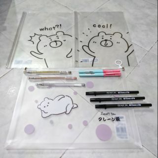 [Size a4] Bìa kẹp hồ sơ, Bìa kẹp tranh ảnh, Bìa kẹp bài học, Bìa đựng hồ sơ đáy bằng Gấu Trắng Đen