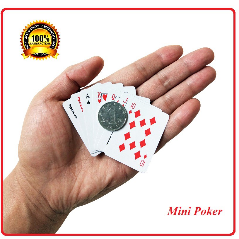 Bộ bài Tây - Bài Poker mini tí hon, kích thước siêu bé nhỏ dễ thương