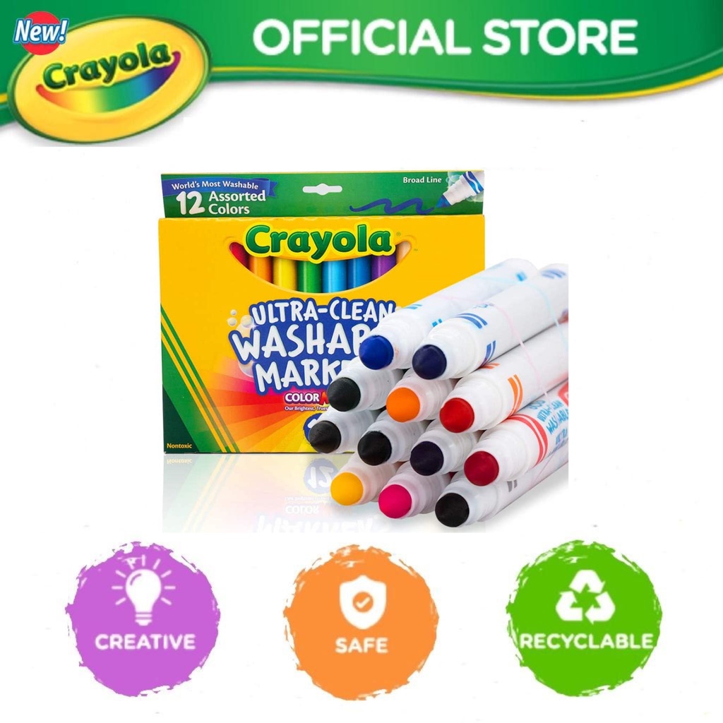 Bút lông nét dày 12 màu CRAYOLA 587812
