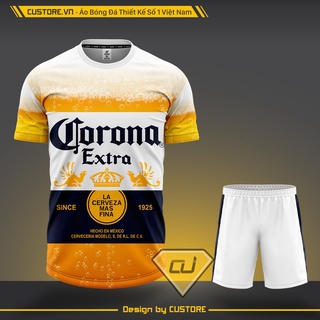 Áo thun phông tshirt cổ tròn trend CUSTORE BIA CORONA nam nữ unisex co giãn vải thun lạnh, thấm hút mồ hôi, thoáng mát