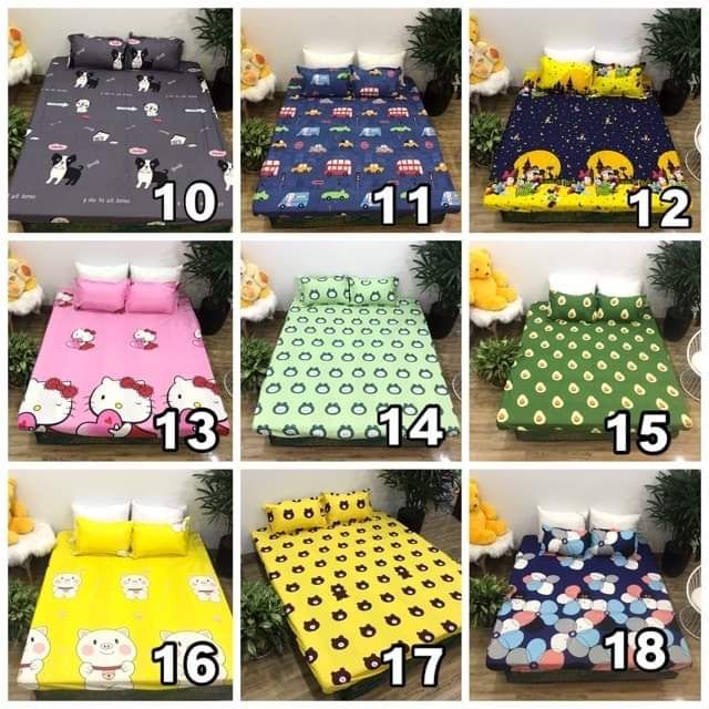 Set ga gối cotton poly