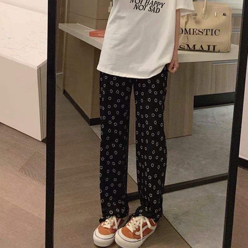 Quần Dài Nữ Lưng Cao Ống Rộng Thời Trang Hàn Quốc