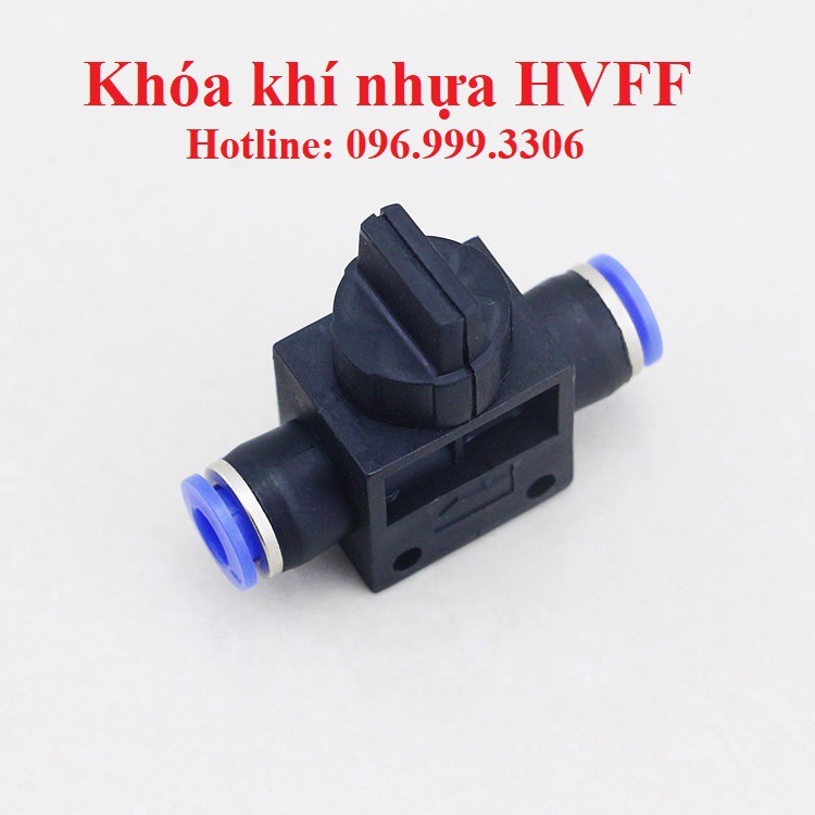 Van khóa khí nhựa HVFF khí nén, phun sương hai đầu ống đầy đủ kích thước giá sỉ