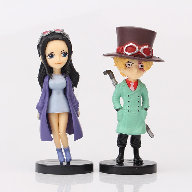 Bộ mô hình chibi 6 nhân vật One Piece - Luffy, Zoro, Sanji, Chopper, Nami, Robin, Franky, Brook, Usopp