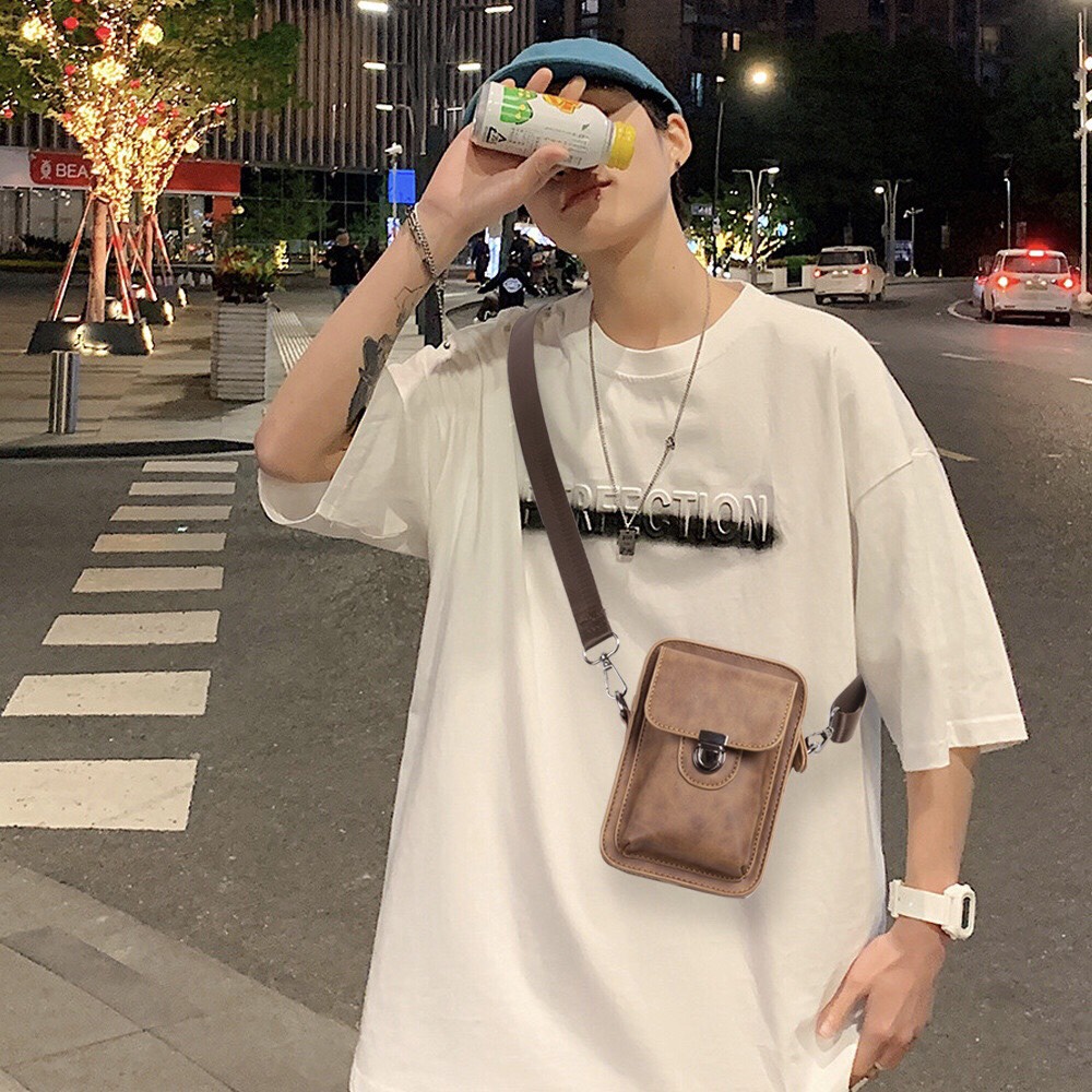 Túi Da Đeo Chéo Mini Kiểu Dáng Nhỏ Gọn Cho Nam Nữ, Chất Liệu Da PU Cao Cấp, Ngăn Đựng Điện Thoại tiện lợi | BigBuy360 - bigbuy360.vn