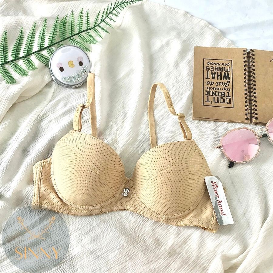 Áo ngực Thái Lan Sisterhood, áo lót thông hơi đệm mỏng vừa, nâng đẩy ngực mã 915, SINNY