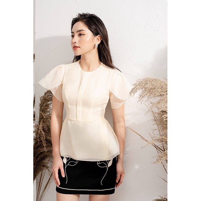 Áo sơ mi kiểu tiểu thư sang chảnh tay xếp nụ Thời Trang PP [Thiết Kế] | BigBuy360 - bigbuy360.vn