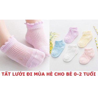 Combo 2 đôi tất lưới mùa hè cho bé từ 0-2 tuổi