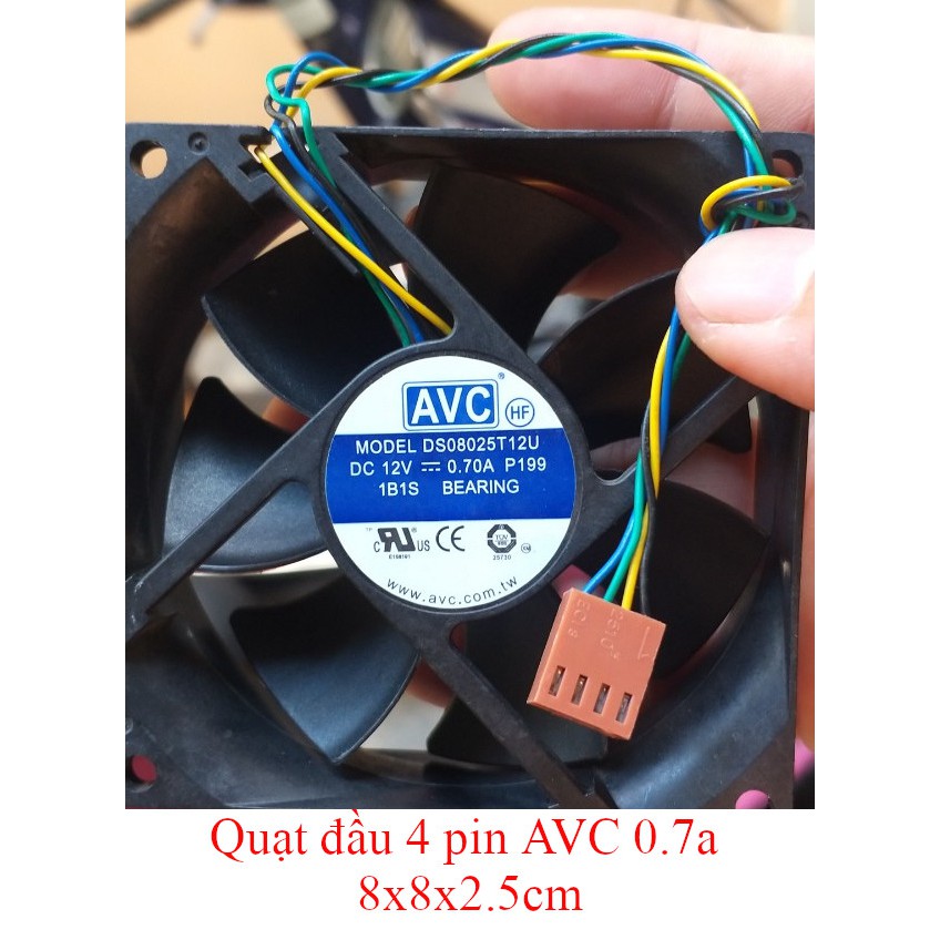Fan quạt 8cm siêu mạnh tản nhiệt máy tính hiệu DELTA, FOXCONN, AVC dòng 12v