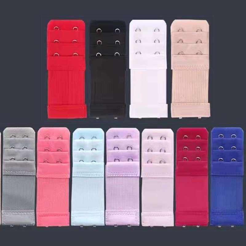 2 Móc 3 Hàng Dây Áo Ngực Co Giãn Có Thể Điều Chỉnh Dây Đeo Sau Lưng