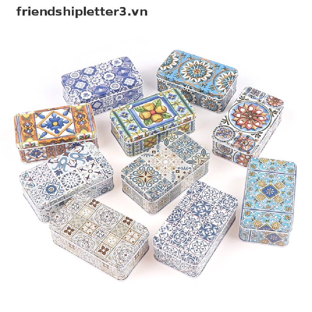 Hộp Thiếc Đựng Thuốc / Trang Sức Hình Chữ Nhật Kích Thước 11.5 * 6.5 * 4Cm