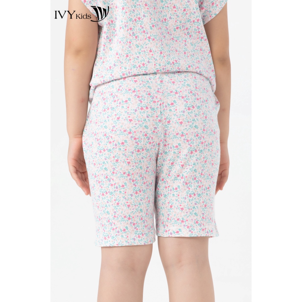 Bộ thun họa tiết nhí bé gái IVY moda MS 57G1526