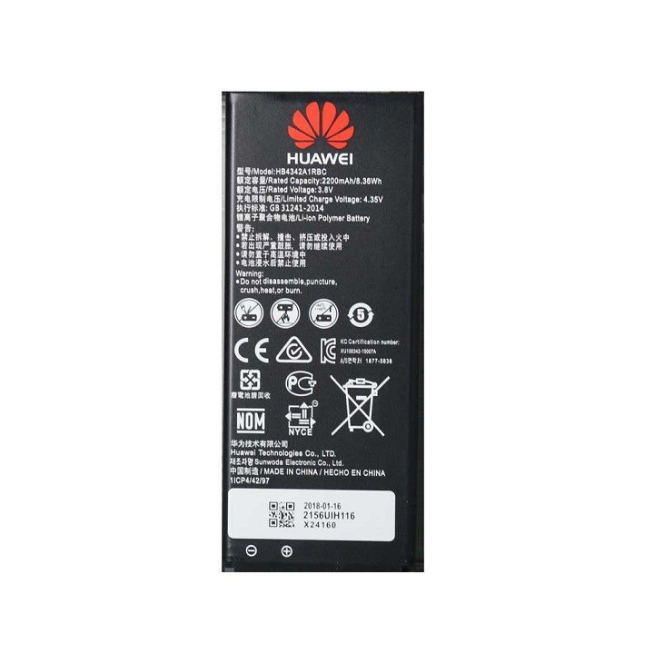 🌟 Zin New 🌟 Pin Huawei Honor 4A HB4342A1RBC có dung lượng 2200mAh Chính Hãng Zin New
