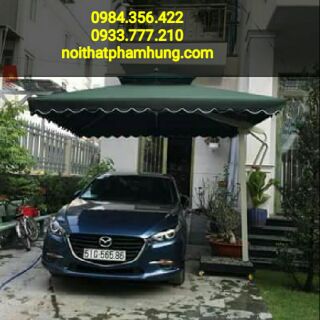 Ô dù lệch tâm mái vuông che nắng mưa ngoài trời
