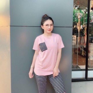 Set bộ lửng sọc mùa hè  thời trang
