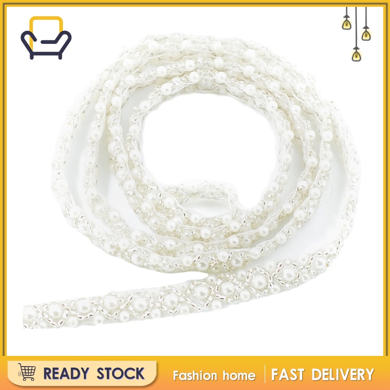 Cuộn Dây Ruy Băng Hạt Ngọc Trai Dài 1cm Màu Đen 2ness Dùng Làm Đồ Thủ Công