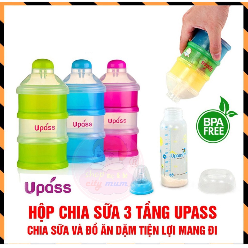 HỘP/ DỤNG CỤ CHIA SỮA 3 NGĂN UPASS THÁI LAN