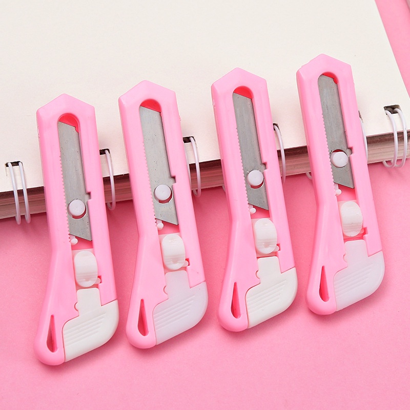 Pink girl cute art knife office stationery paper cutting Mini knife home portable express box opener