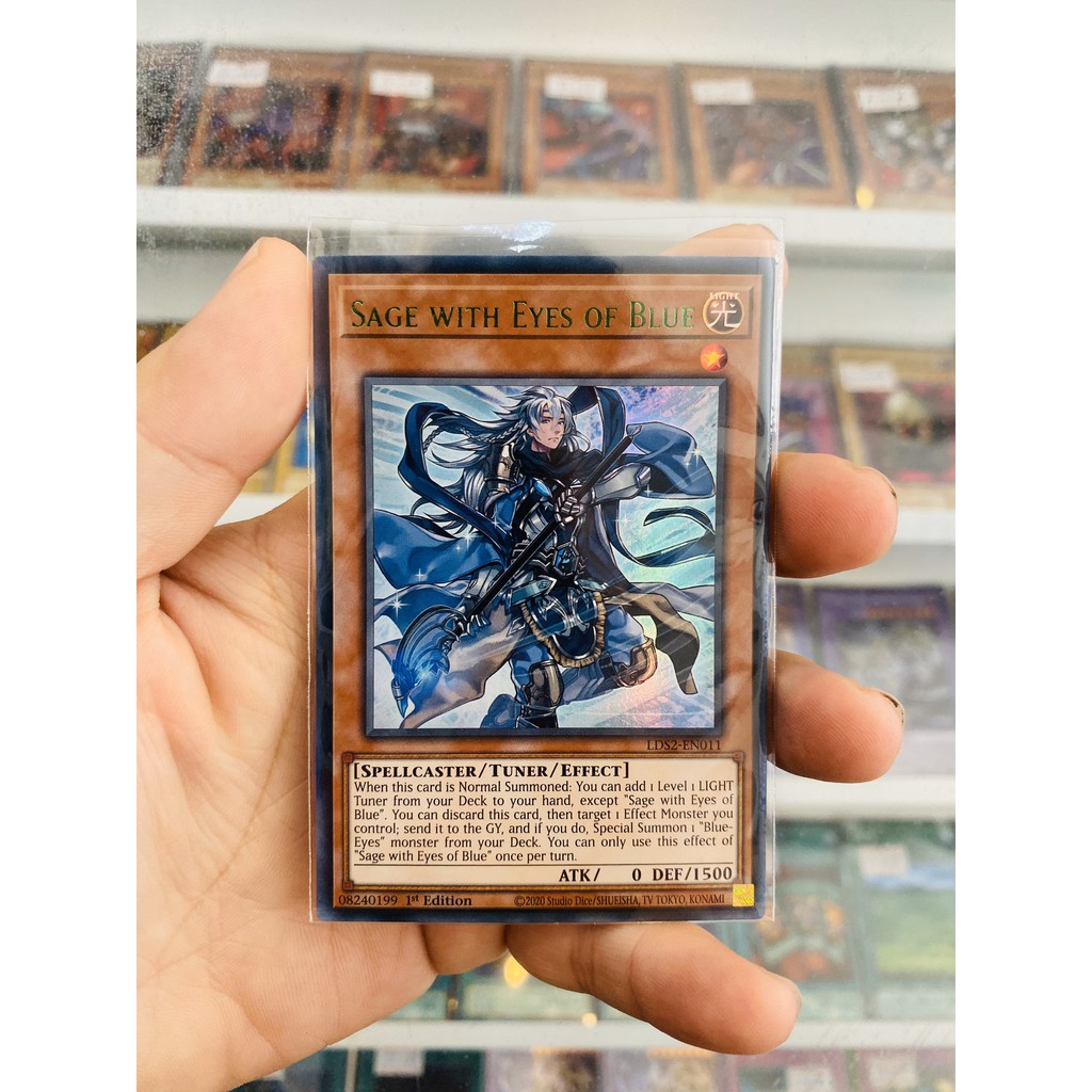 Thẻ Bài YugiOh! Mã LDS2-EN011 - Sage with Eyes of Blue - Ultra Rare (Green) - 1st Edition
