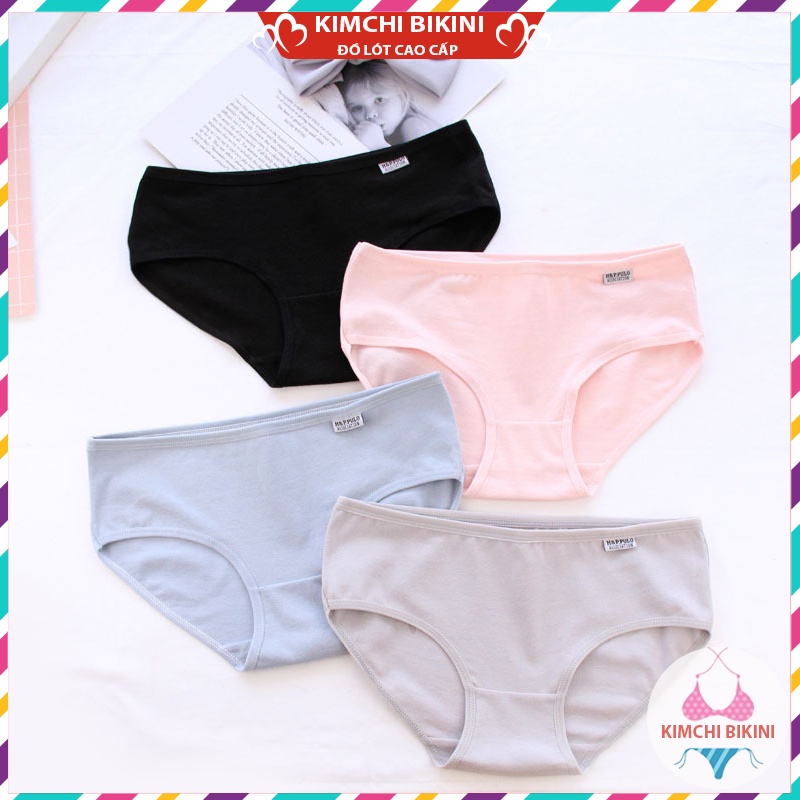 Set 10 Quần lót nữ cotton vải mềm kháng khuẩn KIMCHIBIKINI Combo đồ nót siêu đẹp nhiều màu đen QL023